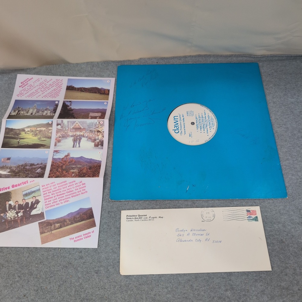 Primitive Quartet Live at Hominy Valley 2 Vinyl LP Dawn Records D-3052 Bluegrass